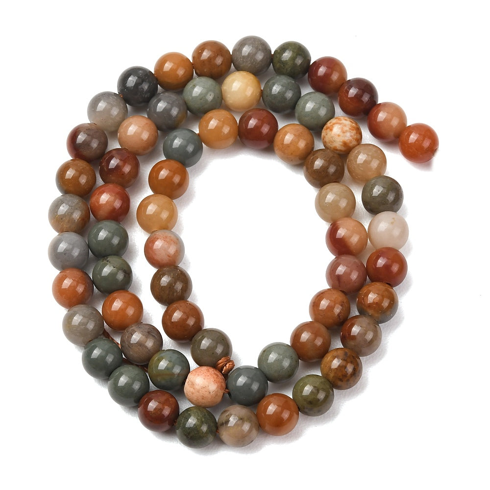 Gobi Agate Round Natural Beads – 6mm, 8mm & 10mm | The Pink Bead Shop Canada
