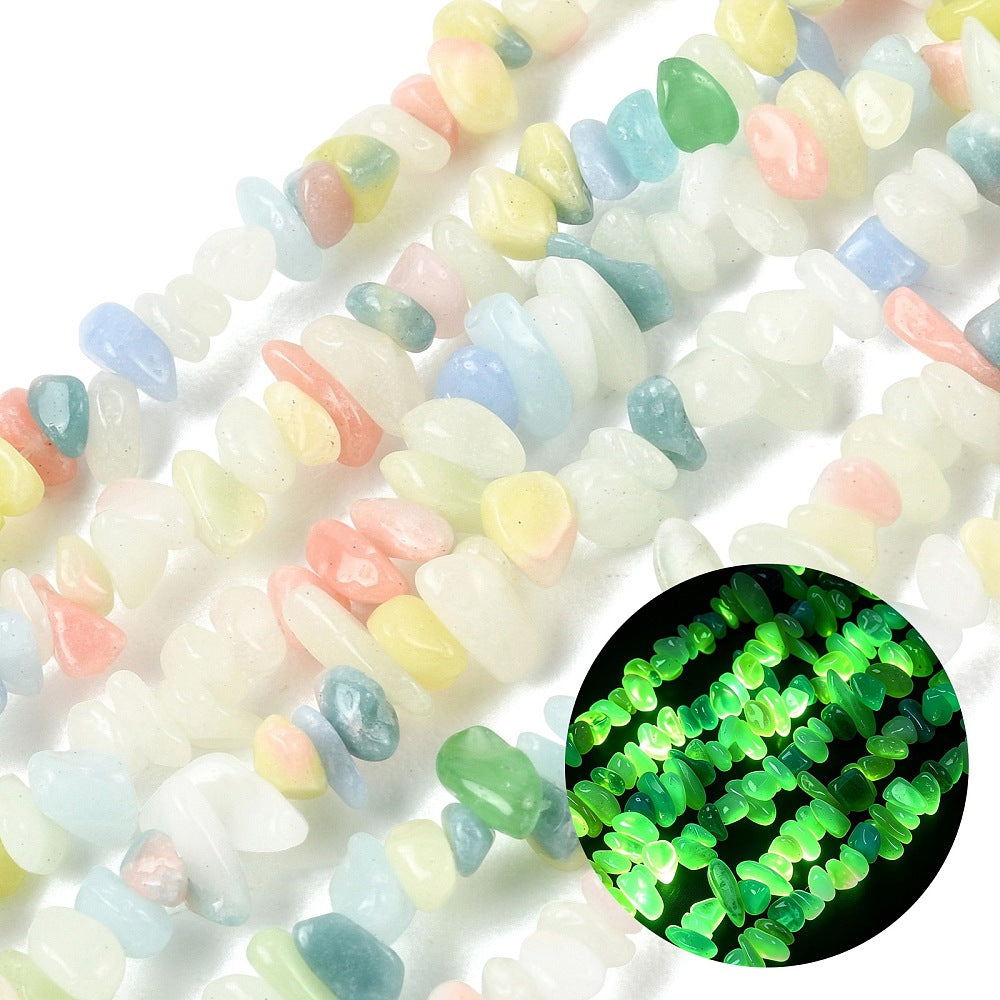 Glow in the Dark Mixed Stone Chip Beads 5–8mm | The Pink Bead Shop Canada