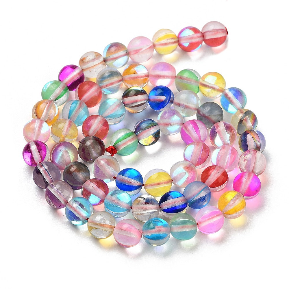 6mm Colourful Transparent Glass Beads | The Pink Bead Shop Canada