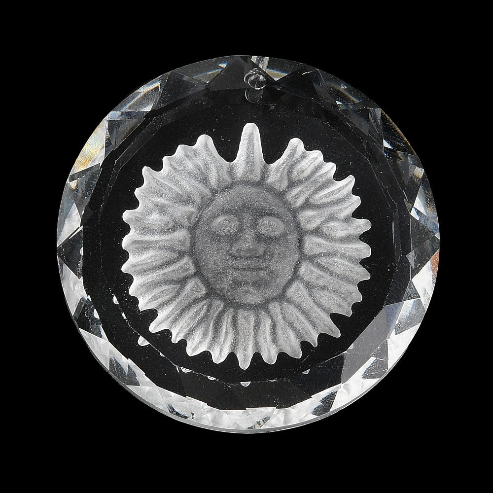 Crystal Sun Suncatcher Pendants | Faceted Round Glass Charms | The Pink Bead Shop Canada