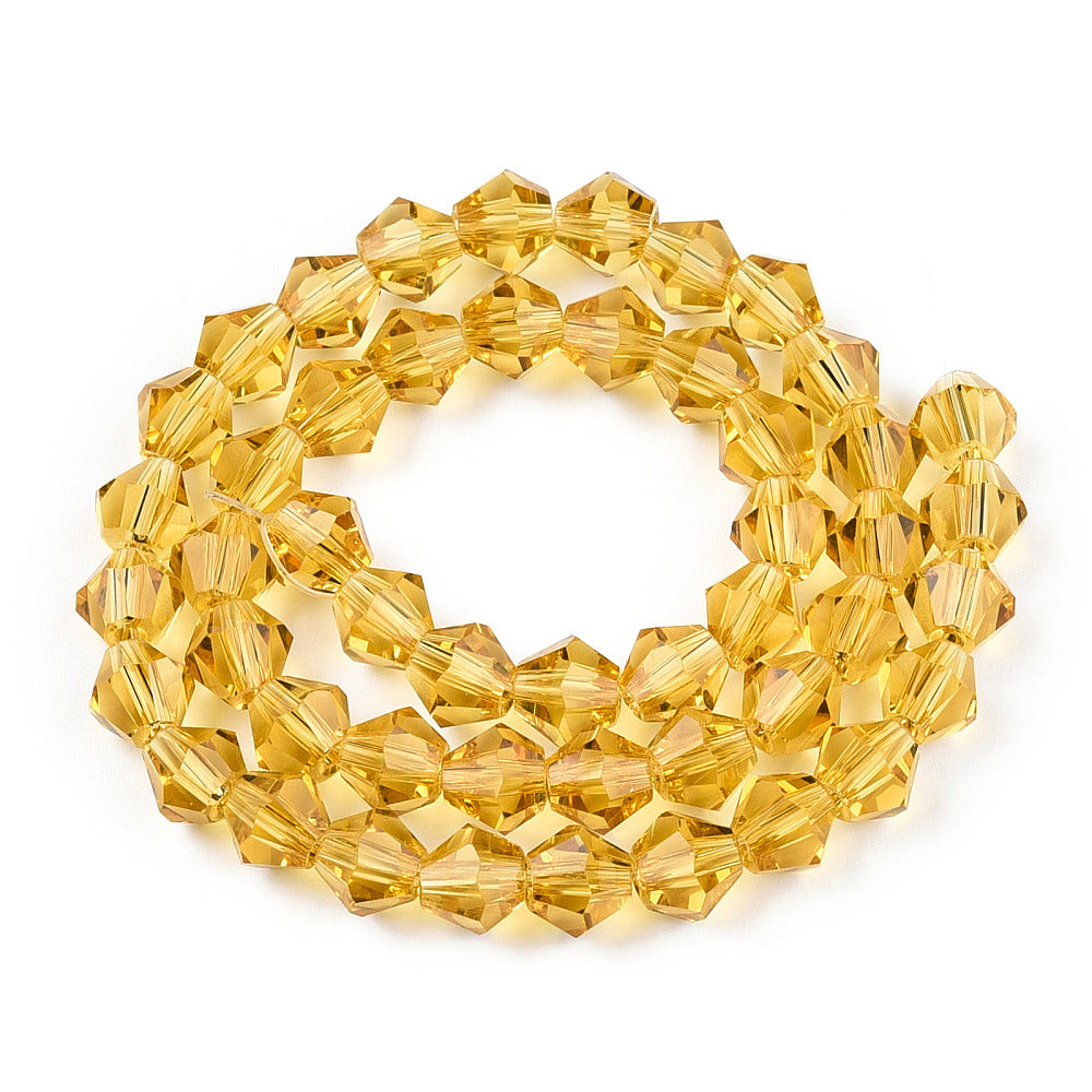 Imitation Austrian Crystal Bicone Beads 6mm – Goldenrod | The Pink Bead Shop Canada