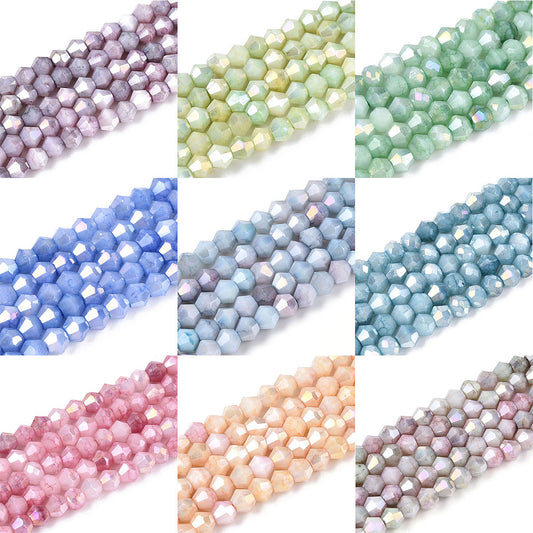 Ombre Bicone Glass Beads 4mm | Mixed Colour Strands | The Pink Bead Shop Canada