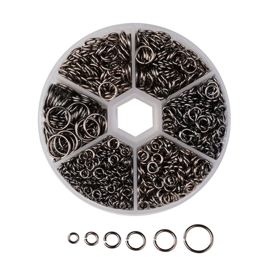 Bulk Jump Rings Set – Assorted Sizes, Gunmetal (Approx. 1600pcs) | The Pink Bead Shop Canada