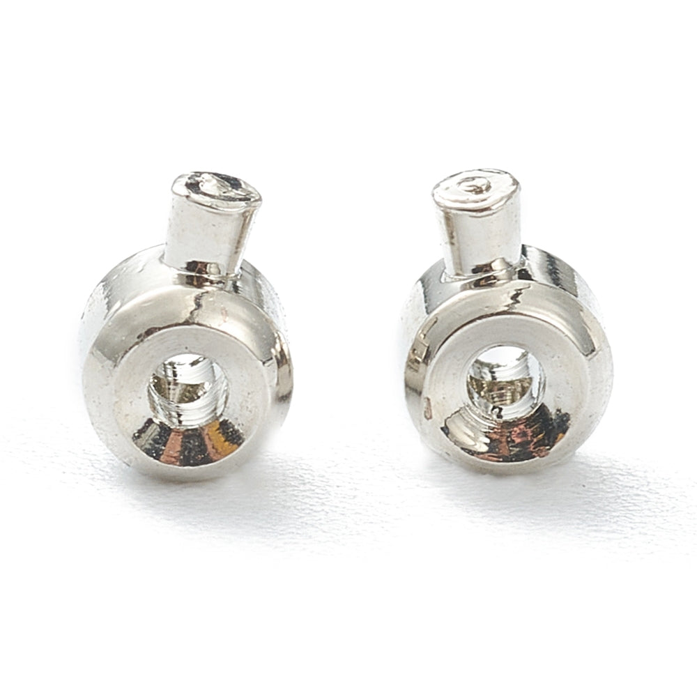 Brass Crimp Beads 4.5x3.5x3mm Gold or Platinum Plated 10 Pieces | The Pink Bead Shop Canada