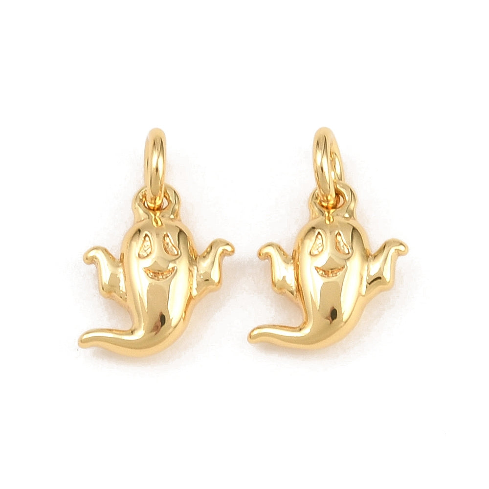 Long Lasting Plated Brass Ghost Charms – 2pk – 8.5mm | The Pink Bead Shop Canada