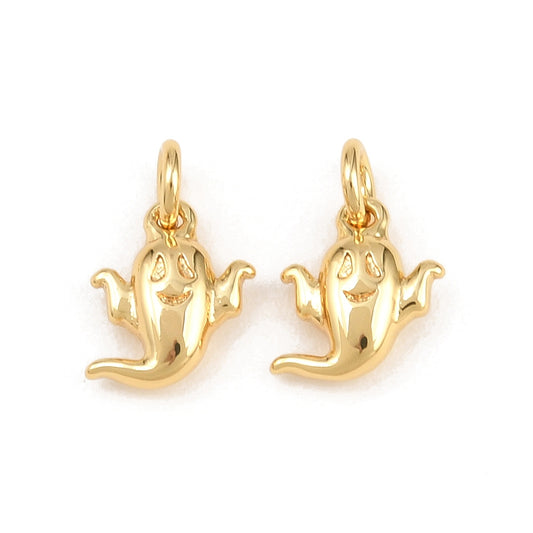 Long Lasting Plated Brass Ghost Charms – 2pk – 8.5mm | The Pink Bead Shop Canada