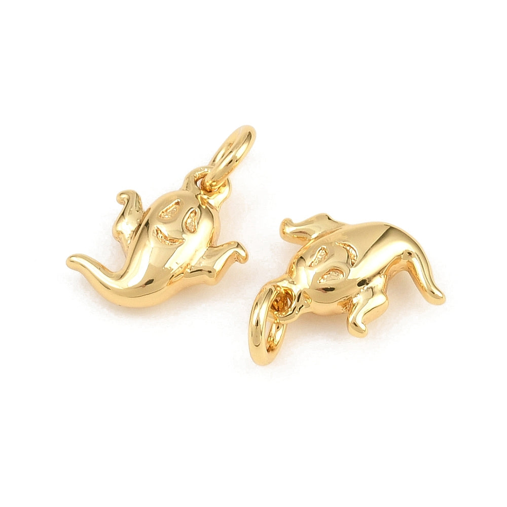 Long Lasting Plated Brass Ghost Charms – 2pk – 8.5mm | The Pink Bead Shop Canada