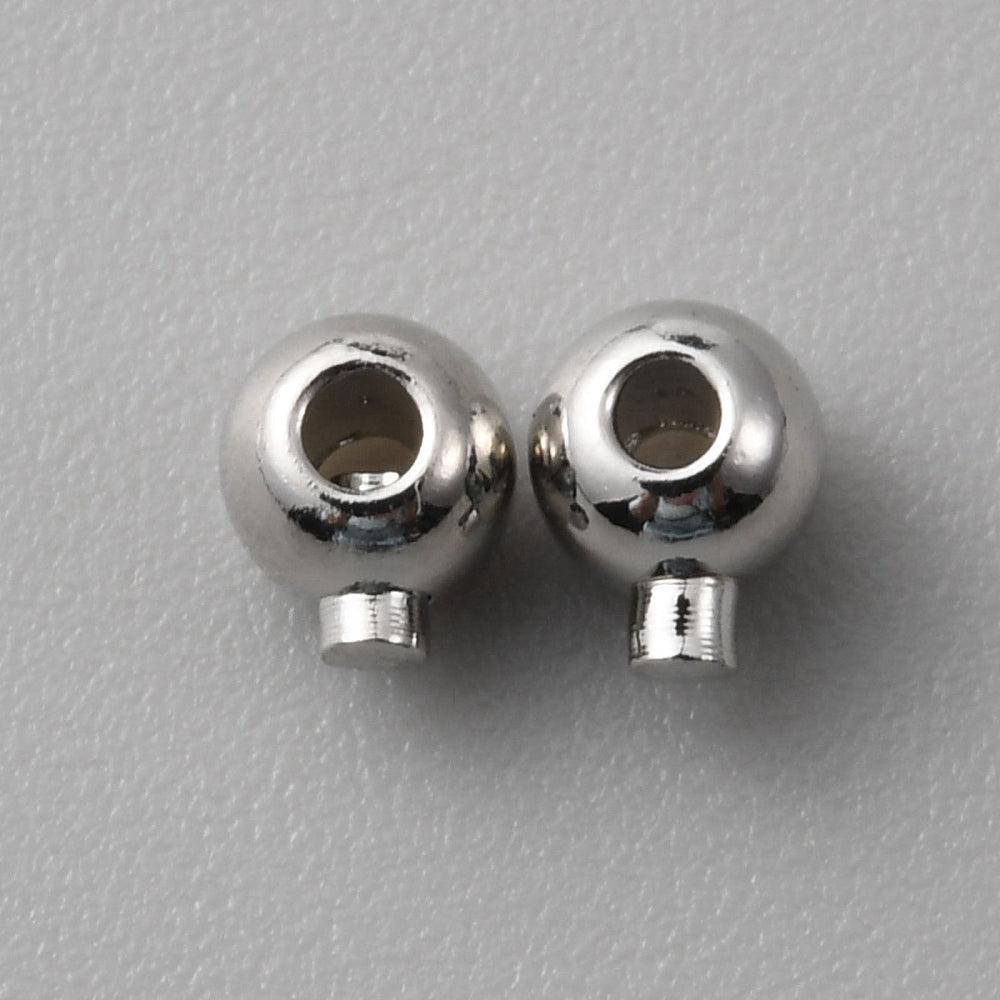 Round Brass Crimp Beads 4x3.5x3mm Gold or Platinum Plated 20 Pack | The Pink Bead Shop Canada