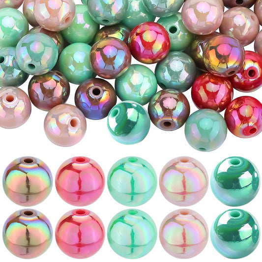 AB Color Plated Acrylic Beads 16x15mm | Bulk Loose Beads | The Pink Bead Shop Canada