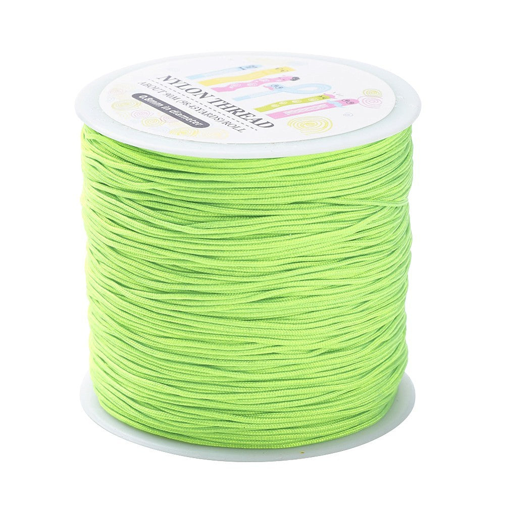 Asst Colors Nylon Knotting Cord – 0.8mm Beading & Craft Thread, 100m Roll The Pink Bead Shop