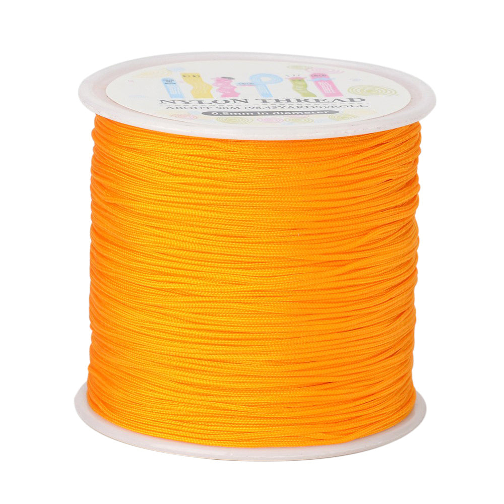 Asst Colors Nylon Knotting Cord – 0.8mm Beading & Craft Thread, 100m Roll The Pink Bead Shop