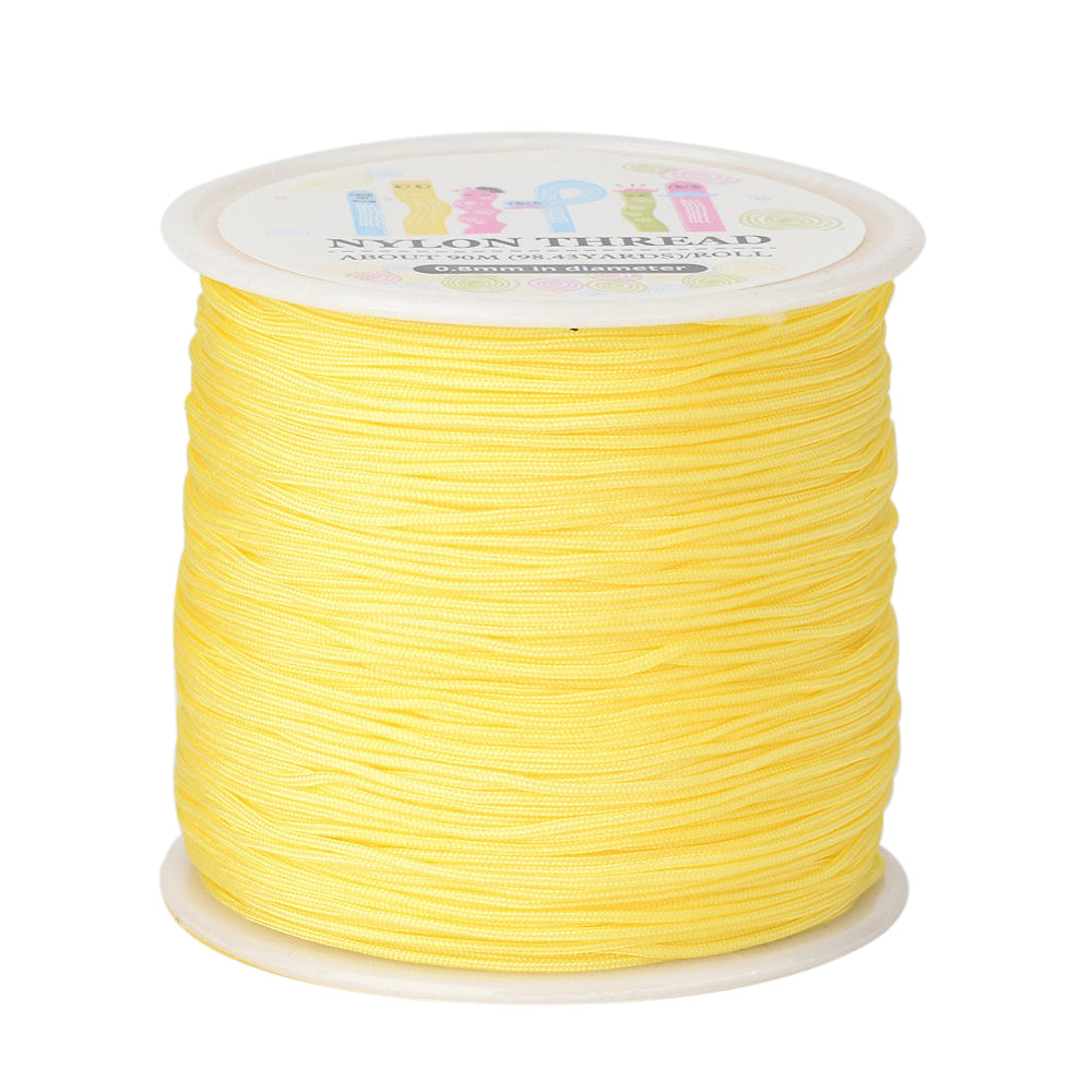 Asst Colors Nylon Knotting Cord – 0.8mm Beading & Craft Thread, 100m Roll The Pink Bead Shop