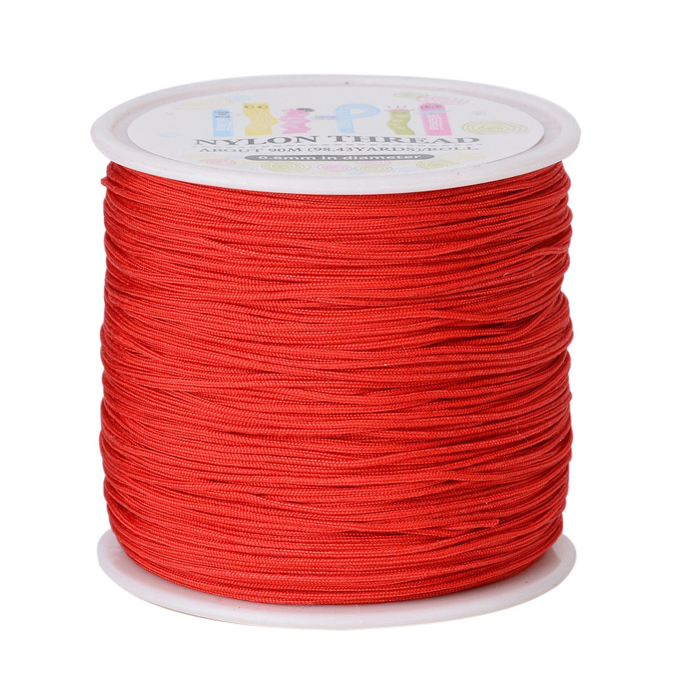 Asst Colors Nylon Knotting Cord – 0.8mm Beading & Craft Thread, 100m Roll The Pink Bead Shop