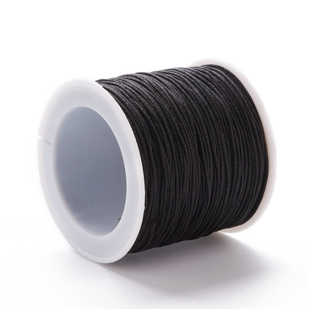 Black Nylon Thread 0.8mm – 100 Yards | Jewelry Making Cord | The Pink Bead Shop Alberta Canada