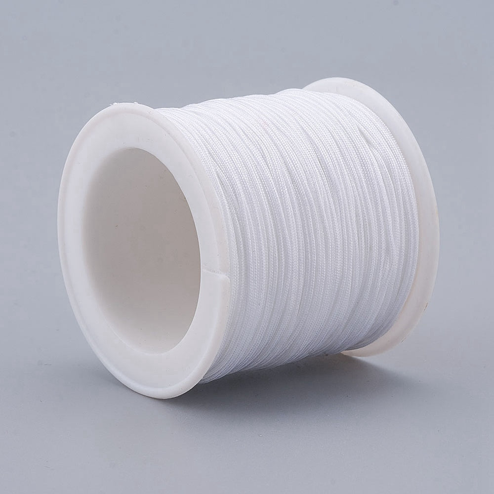 White Nylon Thread 0.8mm – 100 Yards | Jewelry Making Cord | The Pink Bead Shop Canada