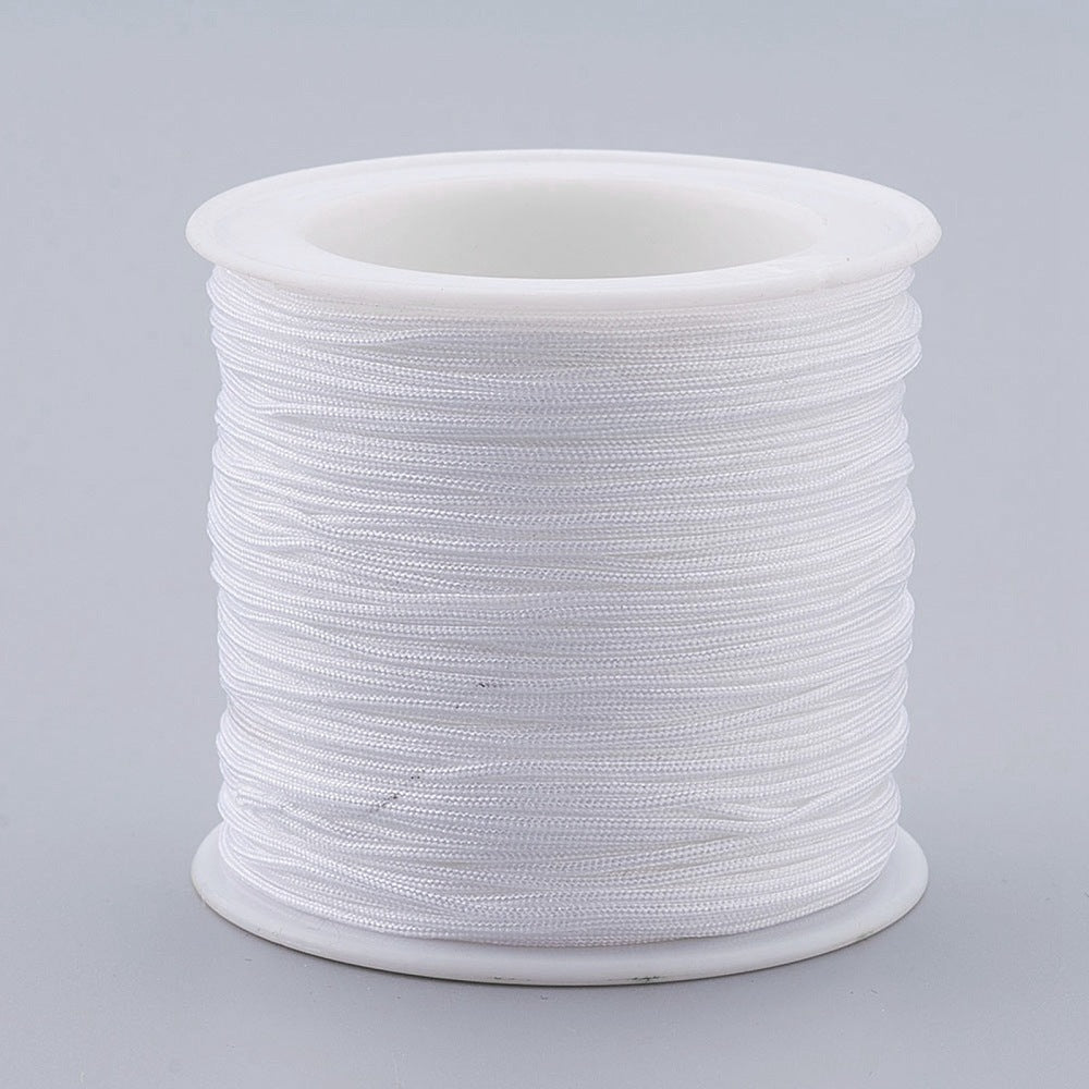 White Nylon Thread 0.8mm – 100 Yards | Jewelry Making Cord | The Pink Bead Shop Canada