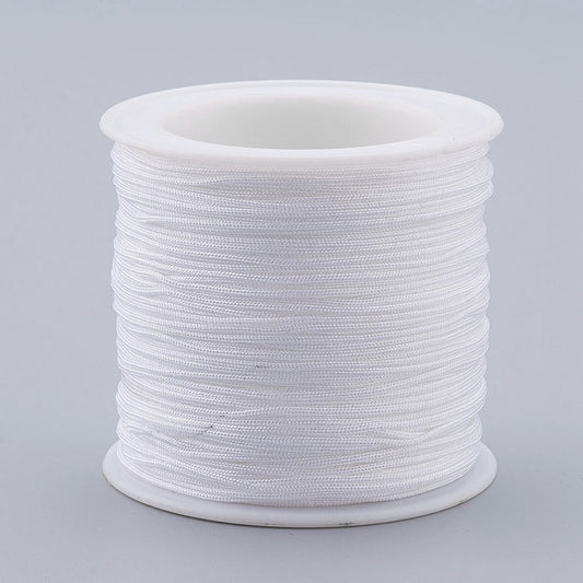 White Nylon Thread 0.8mm – 100 Yards | Jewelry Making Cord | The Pink Bead Shop Canada