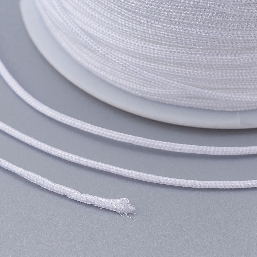 White Nylon Thread 0.8mm – 100 Yards | Jewelry Making Cord | The Pink Bead Shop Canada