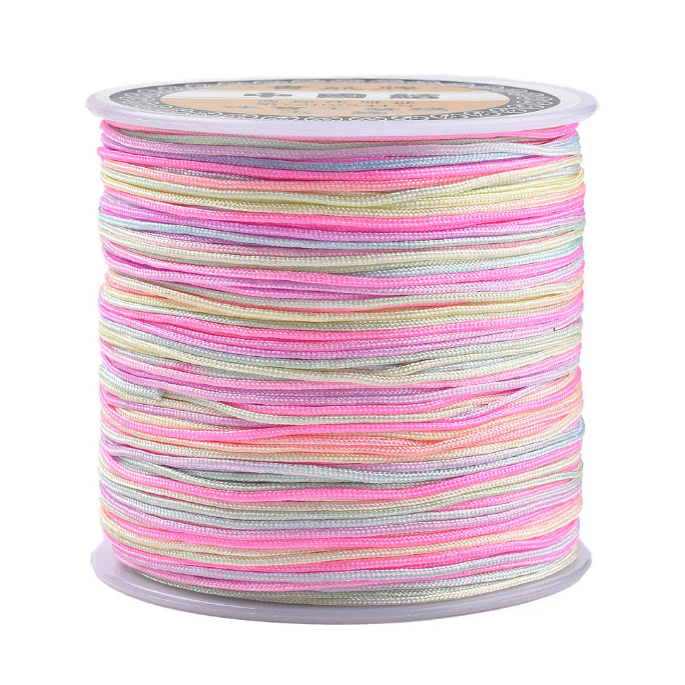 Asst Colors Nylon Knotting Cord – 0.8mm Beading & Craft Thread, 100m Roll The Pink Bead Shop