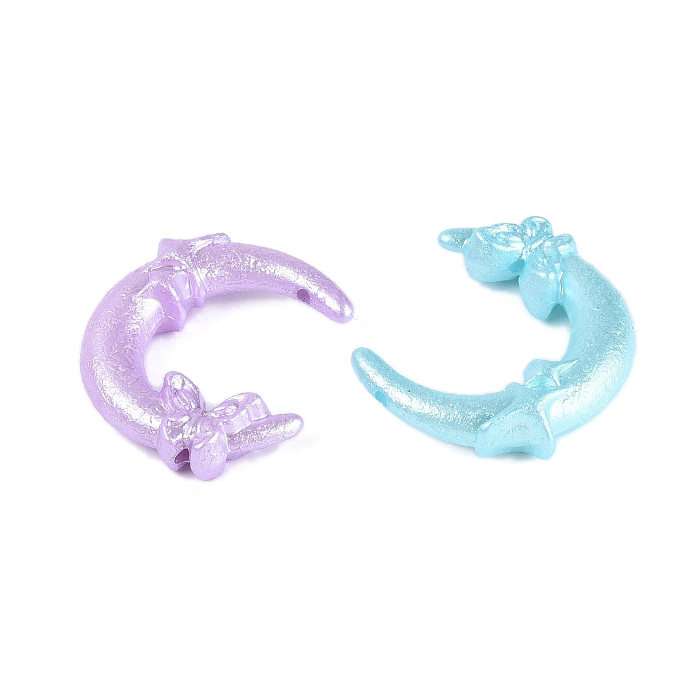 Glow-in-the-Dark Moon, Star & Butterfly Acrylic Beads – Mixed Colours – Bulk | The Pink Bead Shop Canada