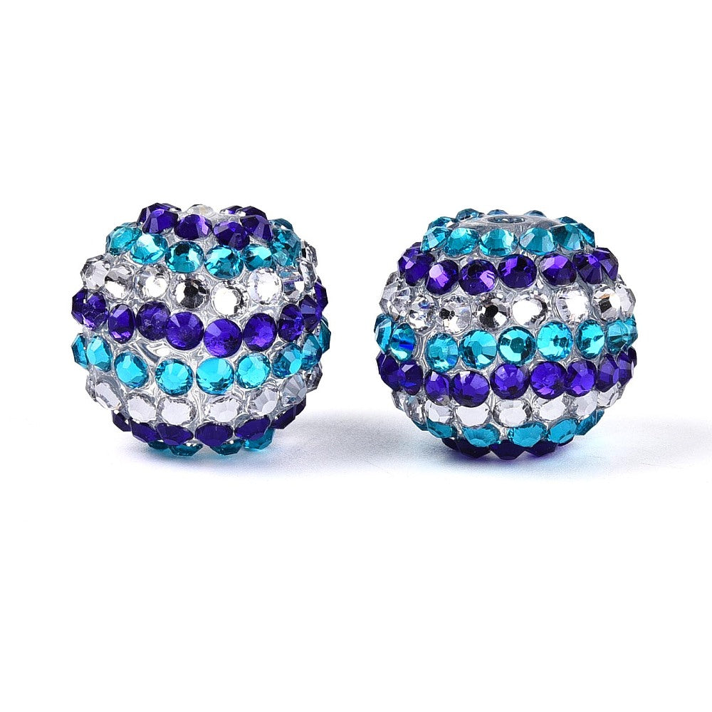Rhinestone Resin Beads 18-20mm | Individual Colors | The Pink Bead Shop Canada