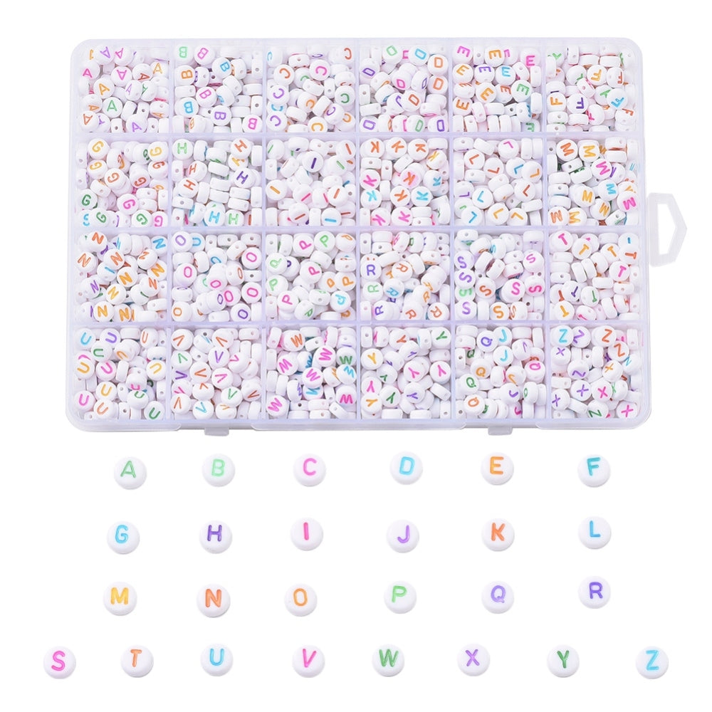Pastel Acrylic Alphabet Bead Box – A–Z Letters 7mm | The Pink Bead Shop Canada