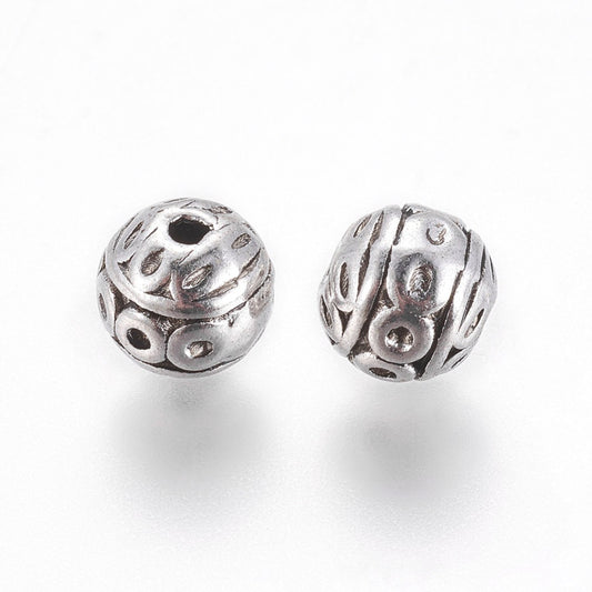 Antique Silver Star Spacer Beads 10 Pack | The Pink Bead Shop Canada