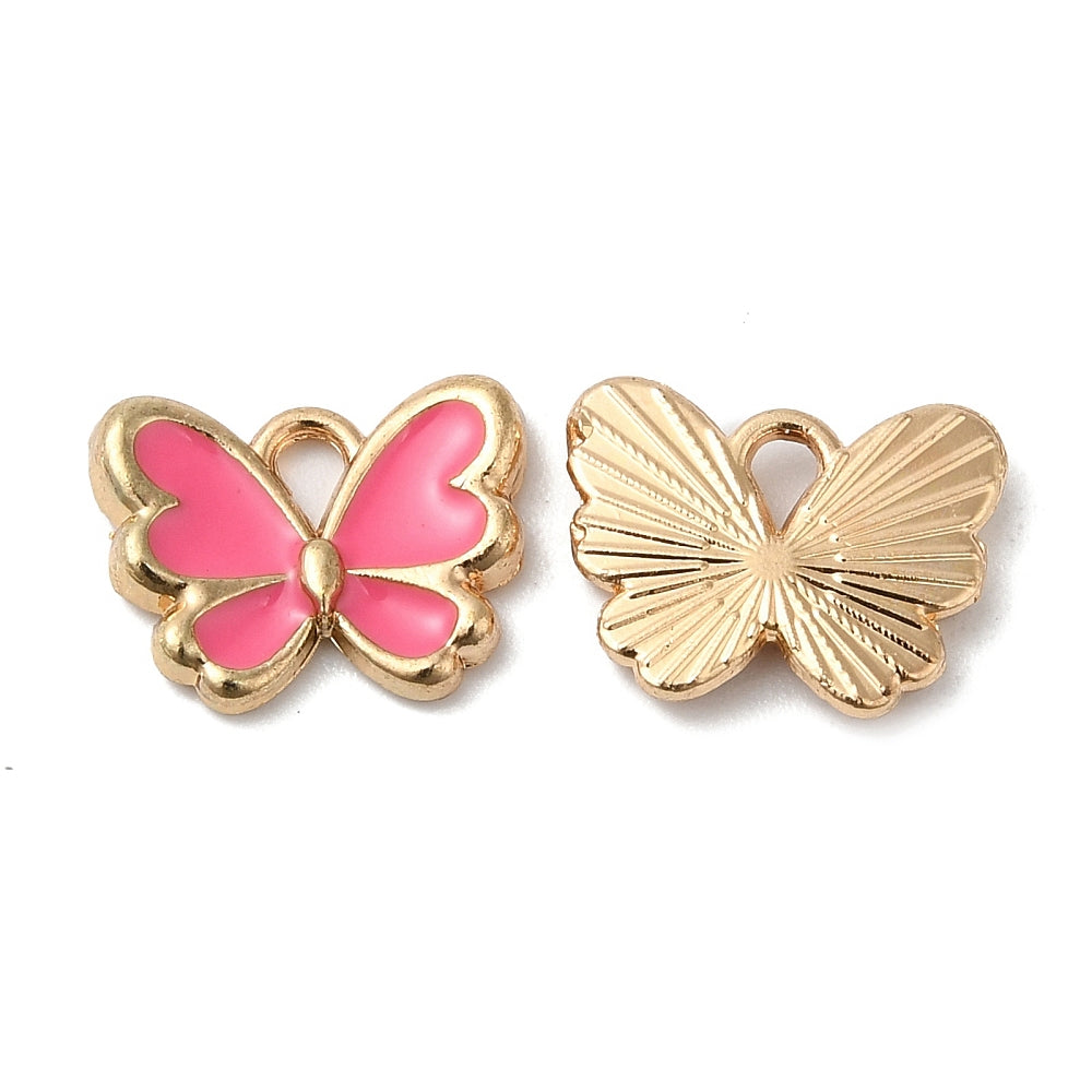Enamel Butterfly Charms Mixed Colours 12mm 5 Pack | The Pink Bead Shop Canada