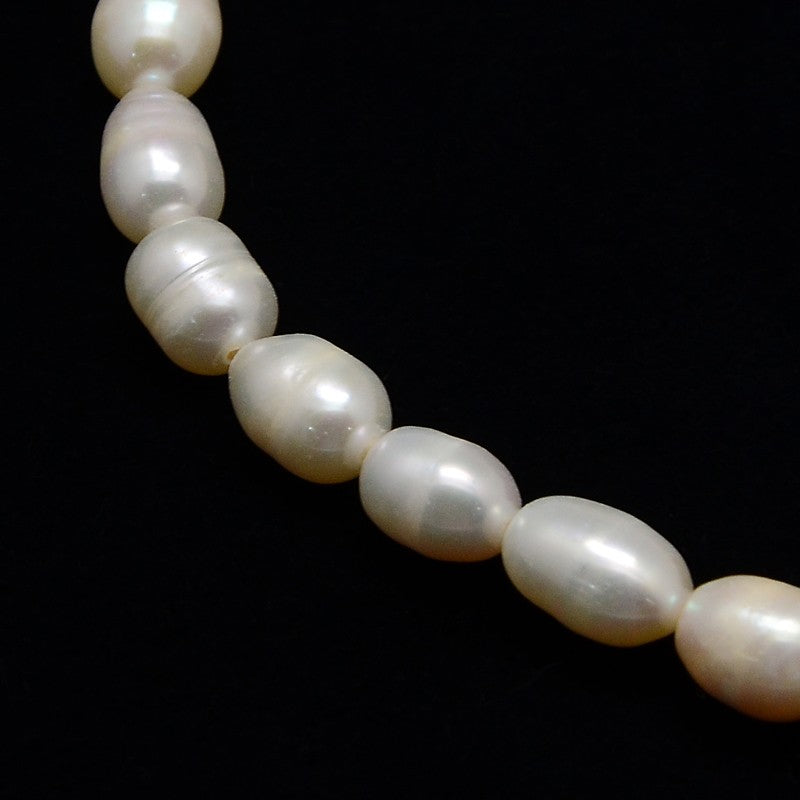 Freshwater Pearl Beads Natural Cultured – 6–8x5–6mm Rice Shape (Approx. 48pcs/Strand) The Pink Bead Shop