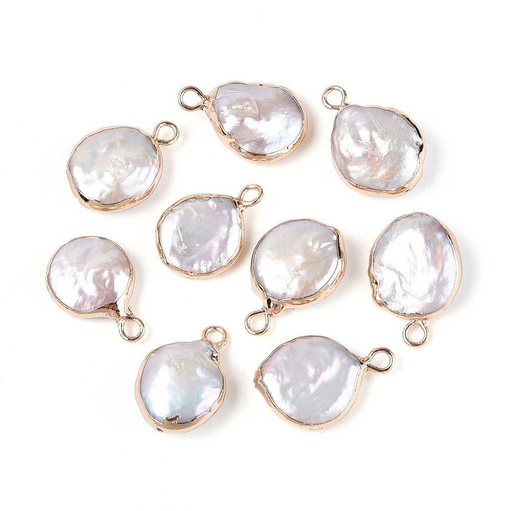 Keshi Freshwater Pearl Pendant – Snow White Baroque Pearl Charm | The Pink Bead Shop Canada