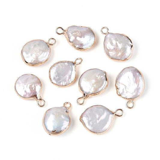 Keshi Freshwater Pearl Pendant – Snow White Baroque Pearl Charm | The Pink Bead Shop Canada