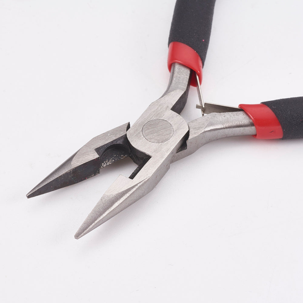 Black Needle Nose Jewelry Pliers – Carbon Steel | Precision Beading Tool | The Pink Bead Shop Canada