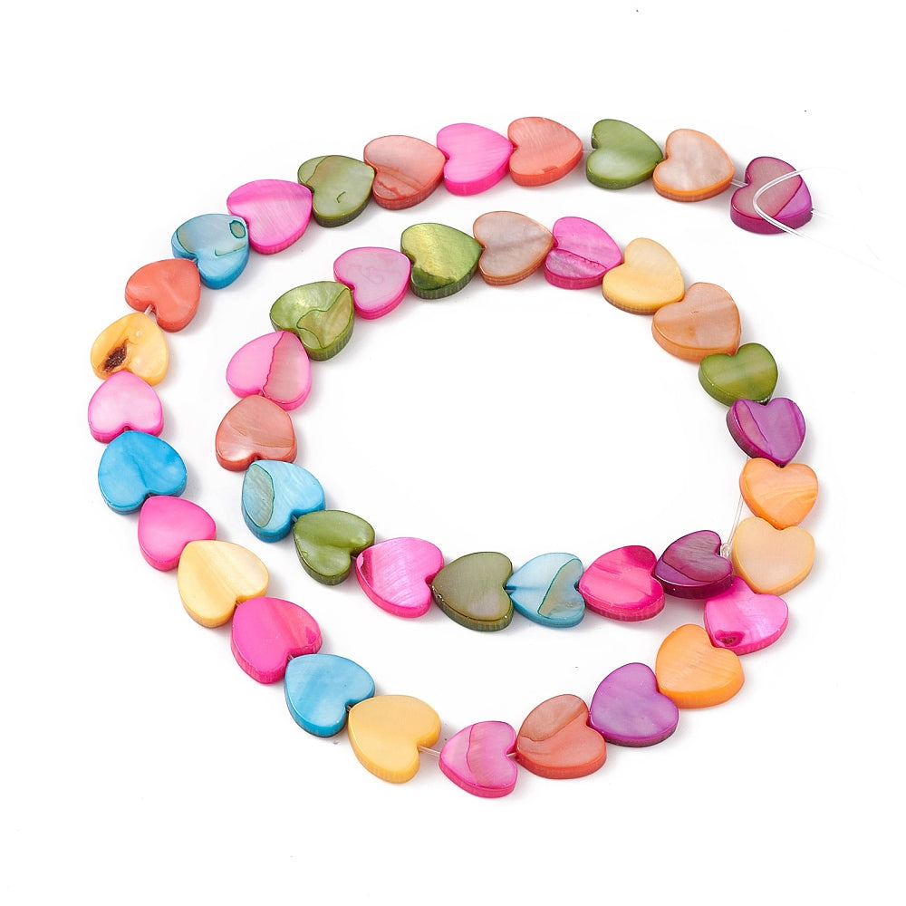 Freshwater Shell Beads – Mixed Shapes (Hearts, Leaves & Teardrops) The Pink Bead Shop