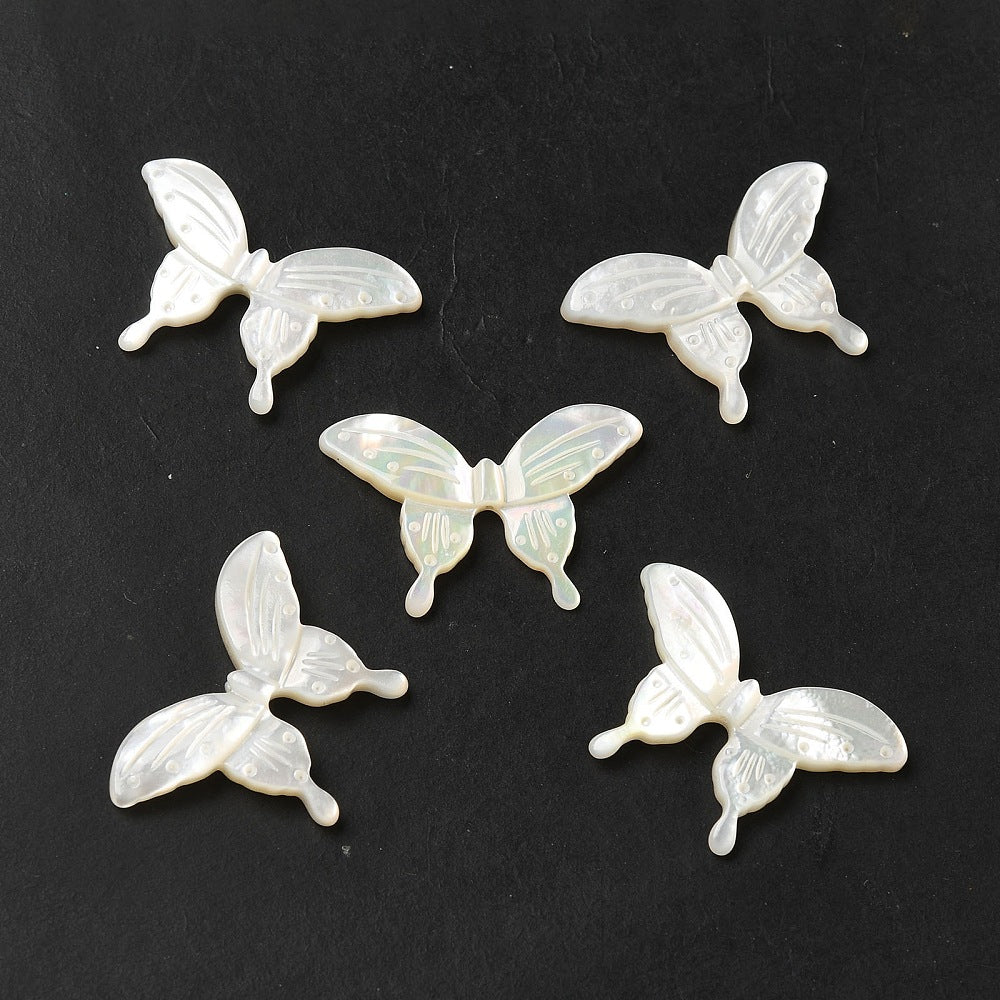 Natural White Shell Butterfly Beads 20x30mm – Sold Individually | The Pink Bead Shop Canada