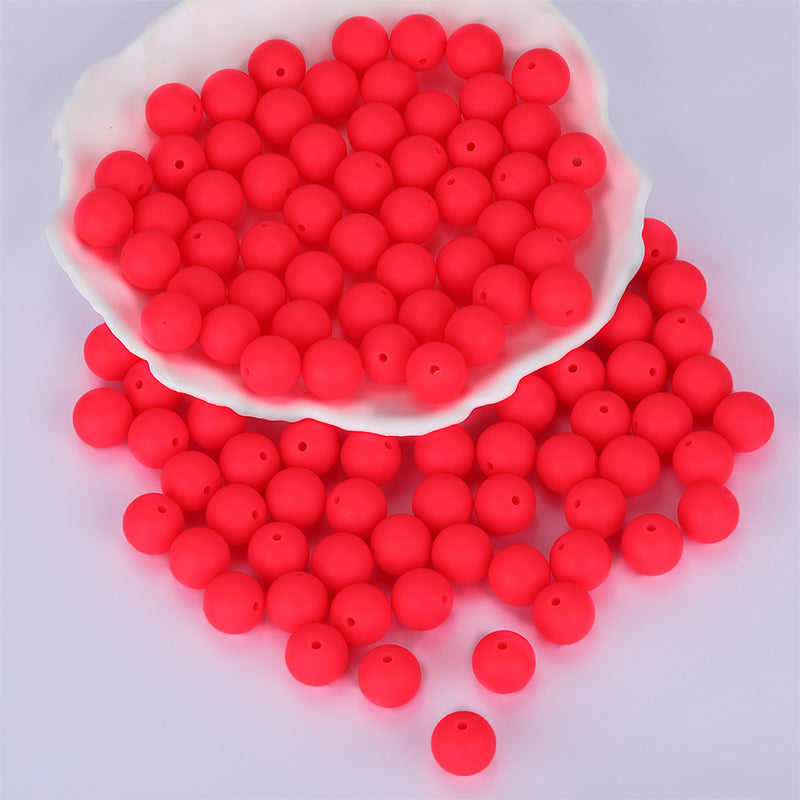 15mm Deep Pink Silicone Bead | The Pink Bead Shop Canada