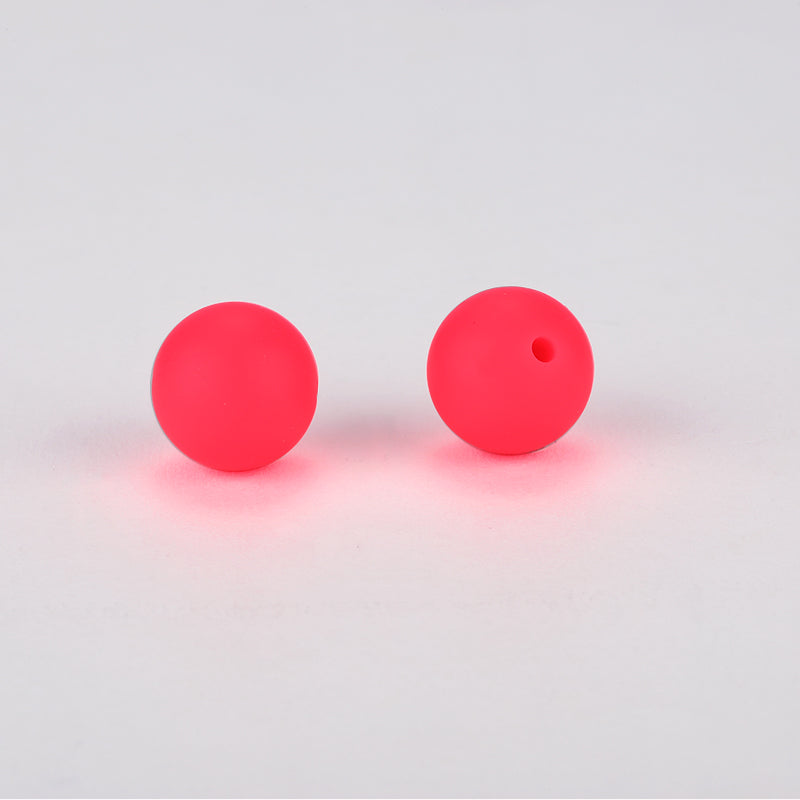 15mm Deep Pink Silicone Bead | The Pink Bead Shop Canada