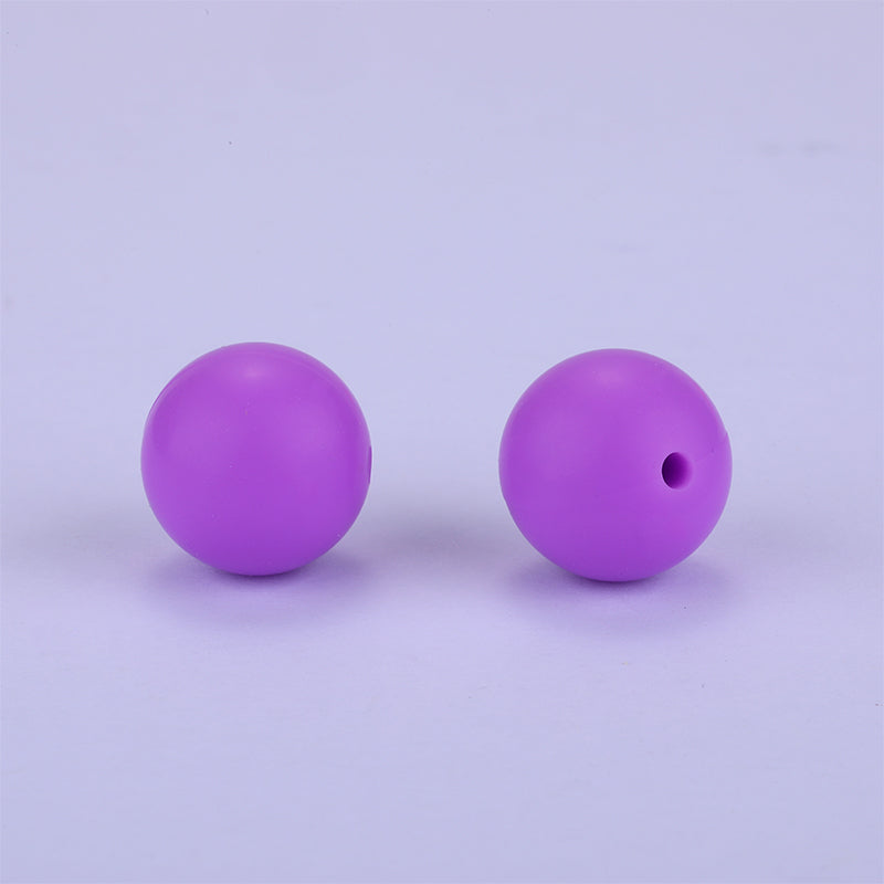 Round Silicone Focal Beads, Asst Colors Bulk