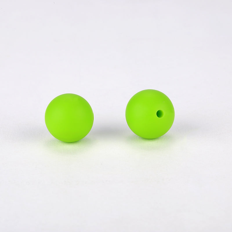 Round Silicone Focal Beads, Asst Colors Bulk