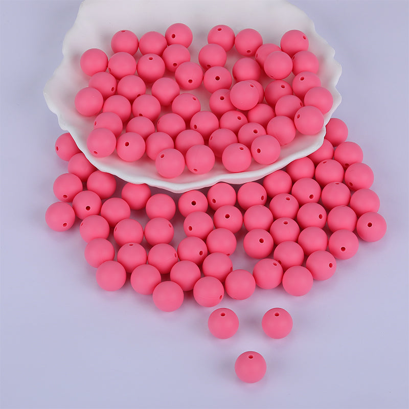 15mm Hot Pink Silicone Bead | The Pink Bead Shop Canada