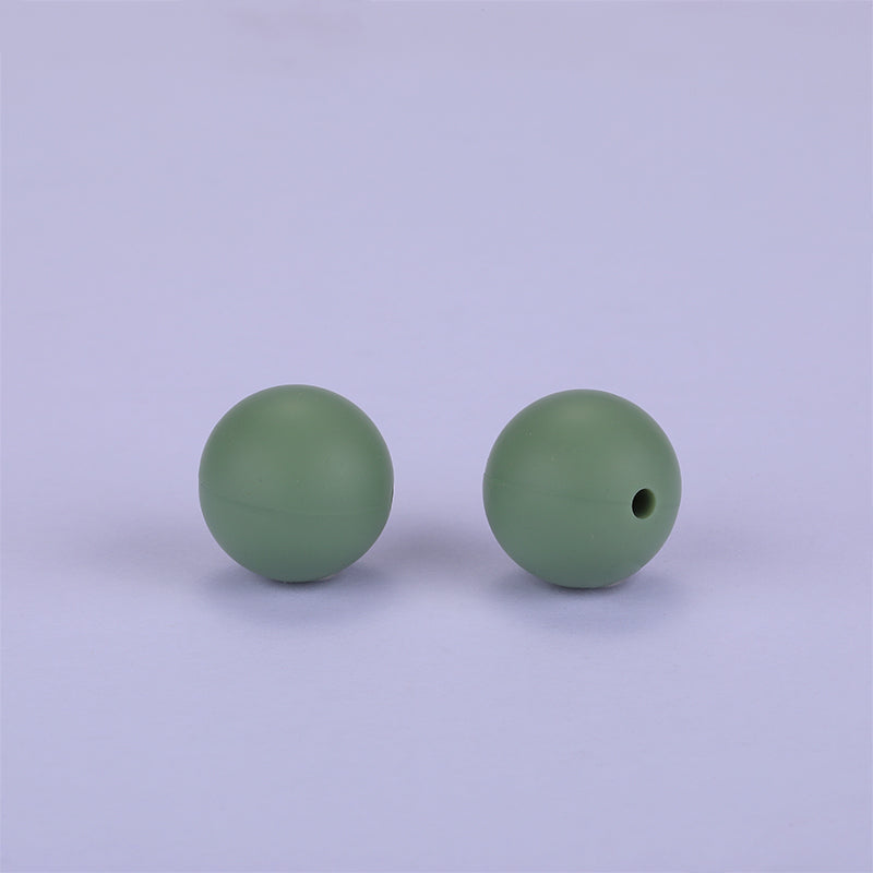 Round Silicone Focal Beads, Asst Colors Bulk