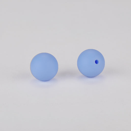 15mm Light Blue Round Silicone Bead | The Pink Bead Shop Canada