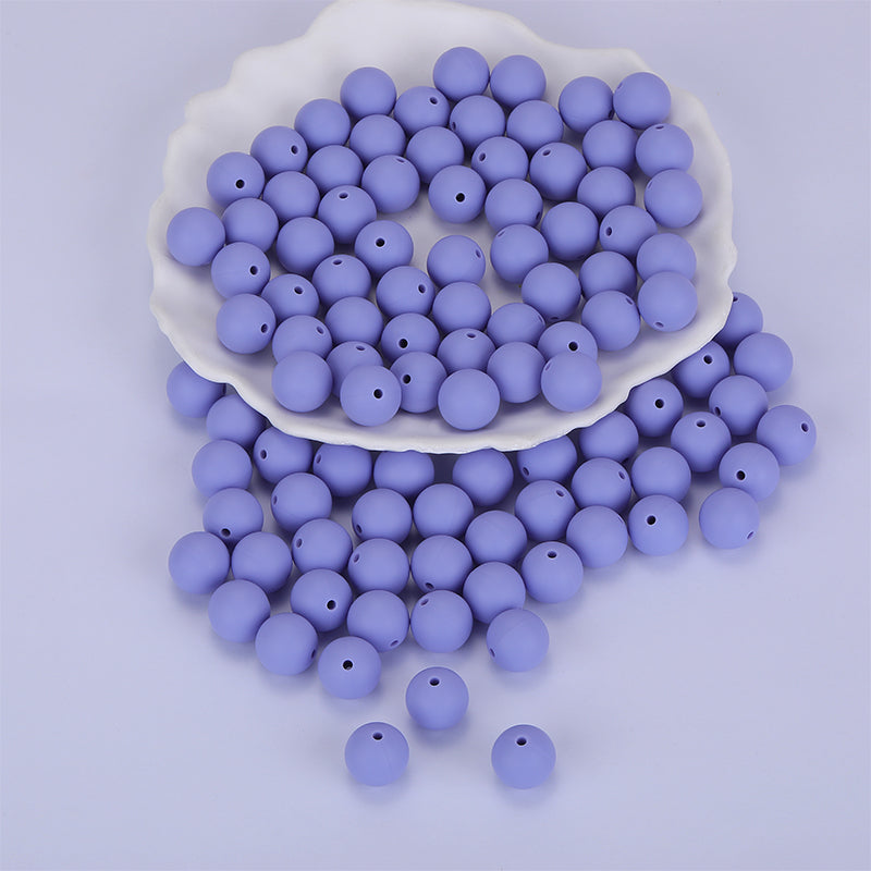 15mm Lilac Round Silicone Bead | The Pink Bead Shop Canada