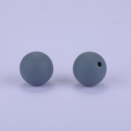 15mm Dark Gray Round Silicone Bead | The Pink Bead Shop Canada