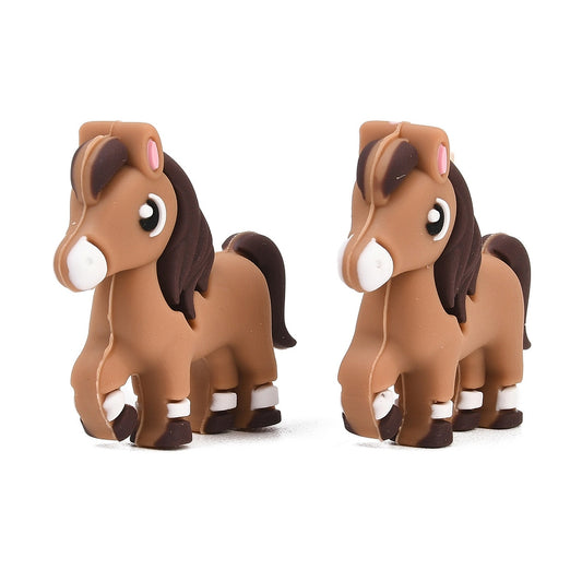 Camel Horse Silicone Focal Bead 33mm | The Pink Bead Shop Canada