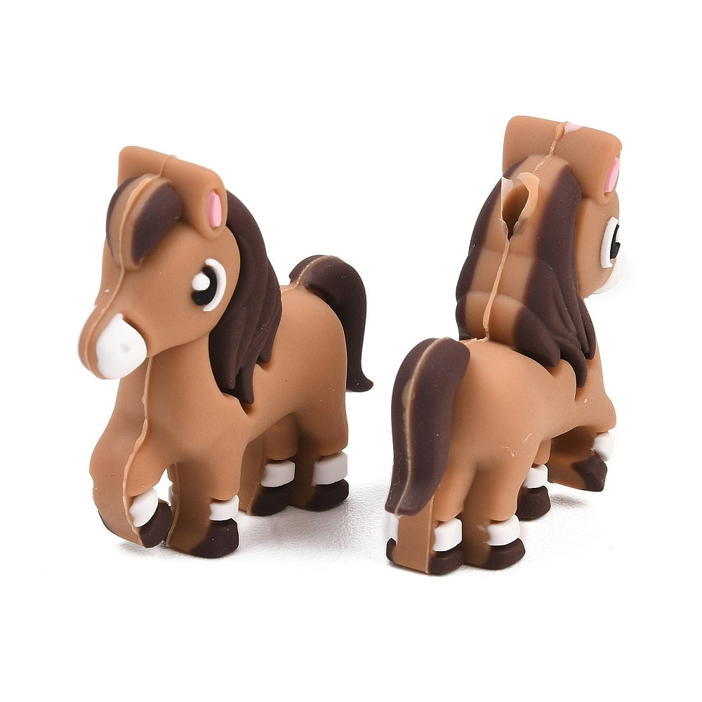Camel Horse Silicone Focal Bead 33mm | The Pink Bead Shop Canada
