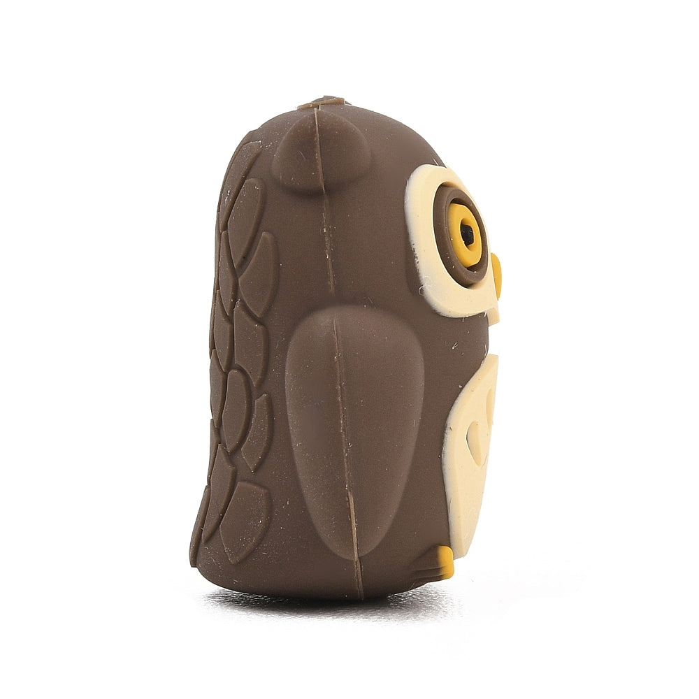 Coffee Owl Silicone Focal Bead 26mm | The Pink Bead Shop Canada