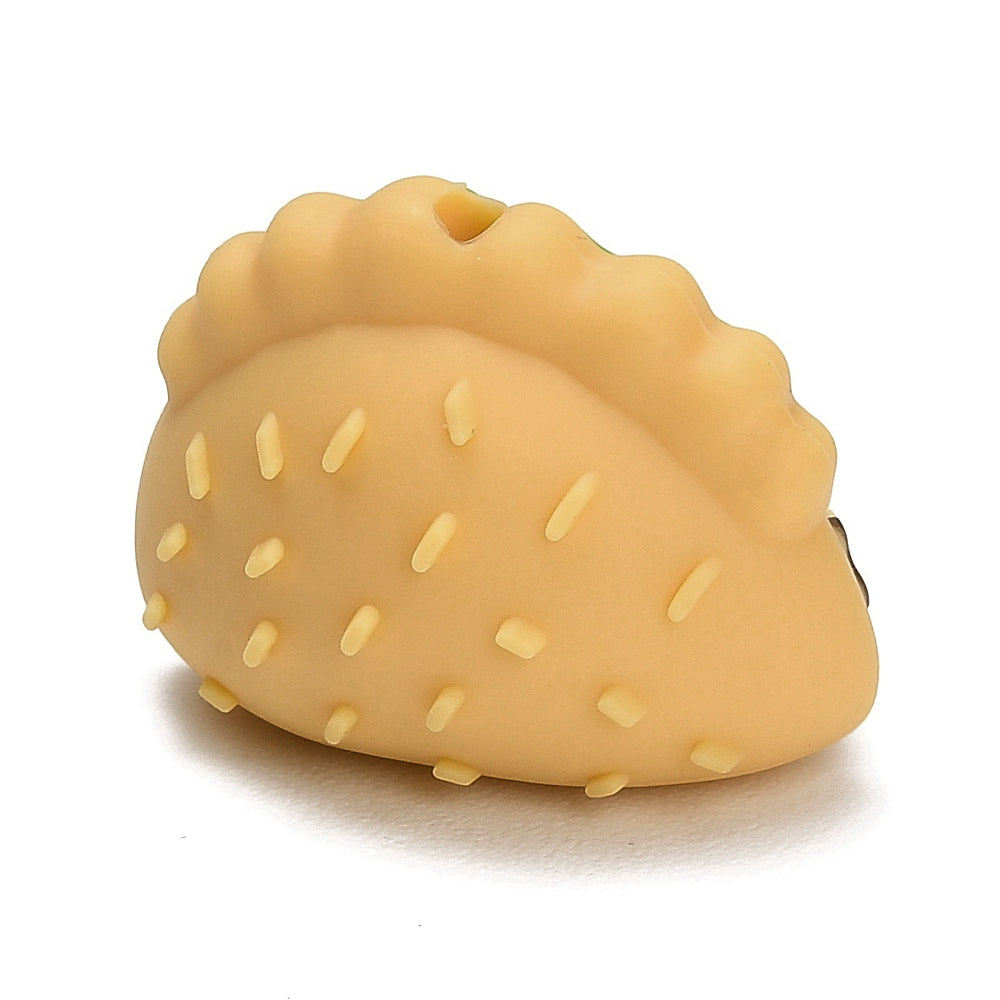 Cute Taco Silicone Focal Bead 27.5mm | The Pink Bead Shop Canada