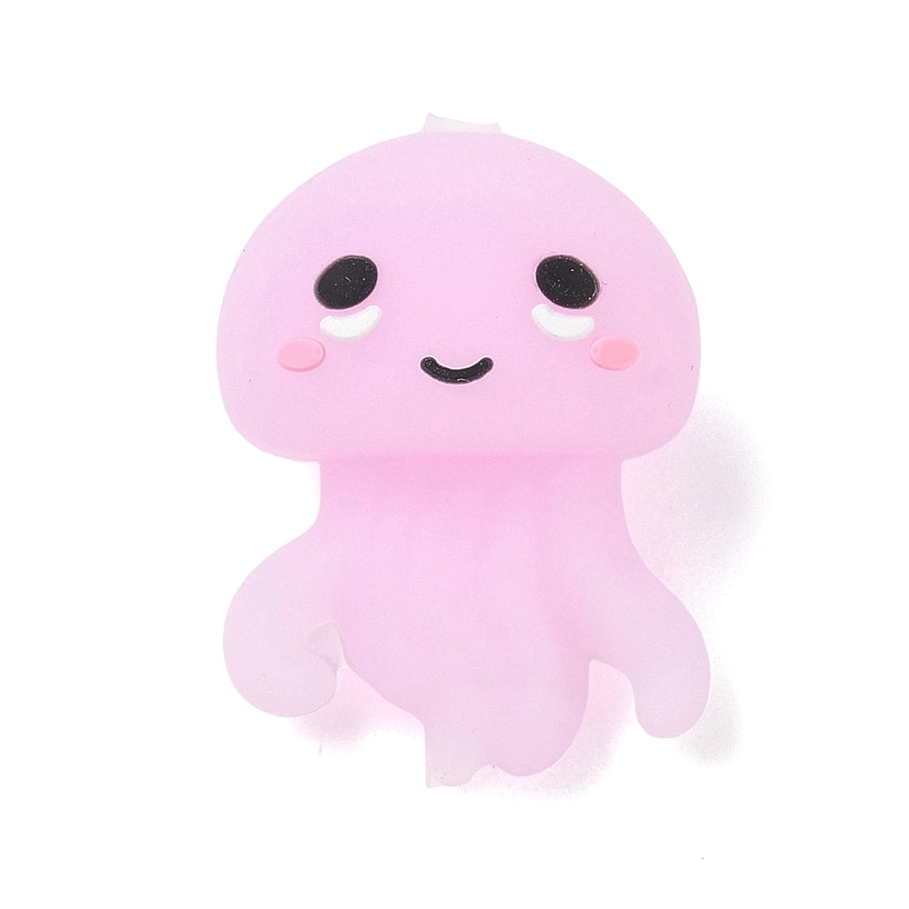 Cute Pink Octopus Silicone Focal Bead 27mm | The Pink Bead Shop Canada