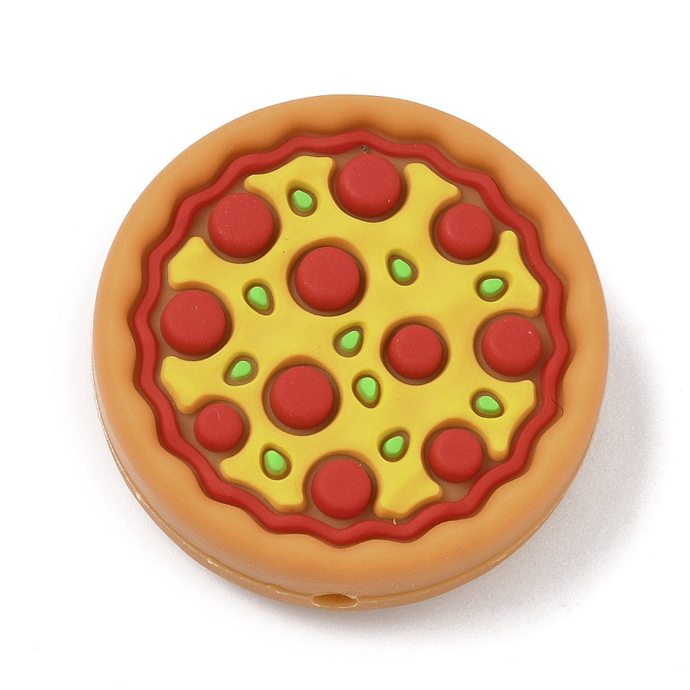 Silicone Pizza Focal Beads – Fun Food Theme The Pink Bead Shop