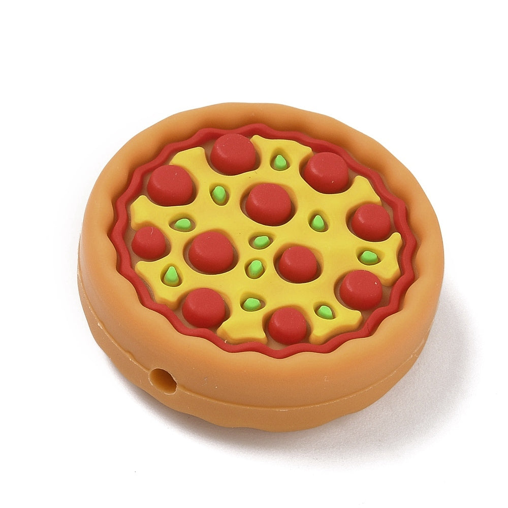 Silicone Pizza Focal Beads – Fun Food Theme The Pink Bead Shop